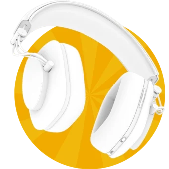 headphone +yellow